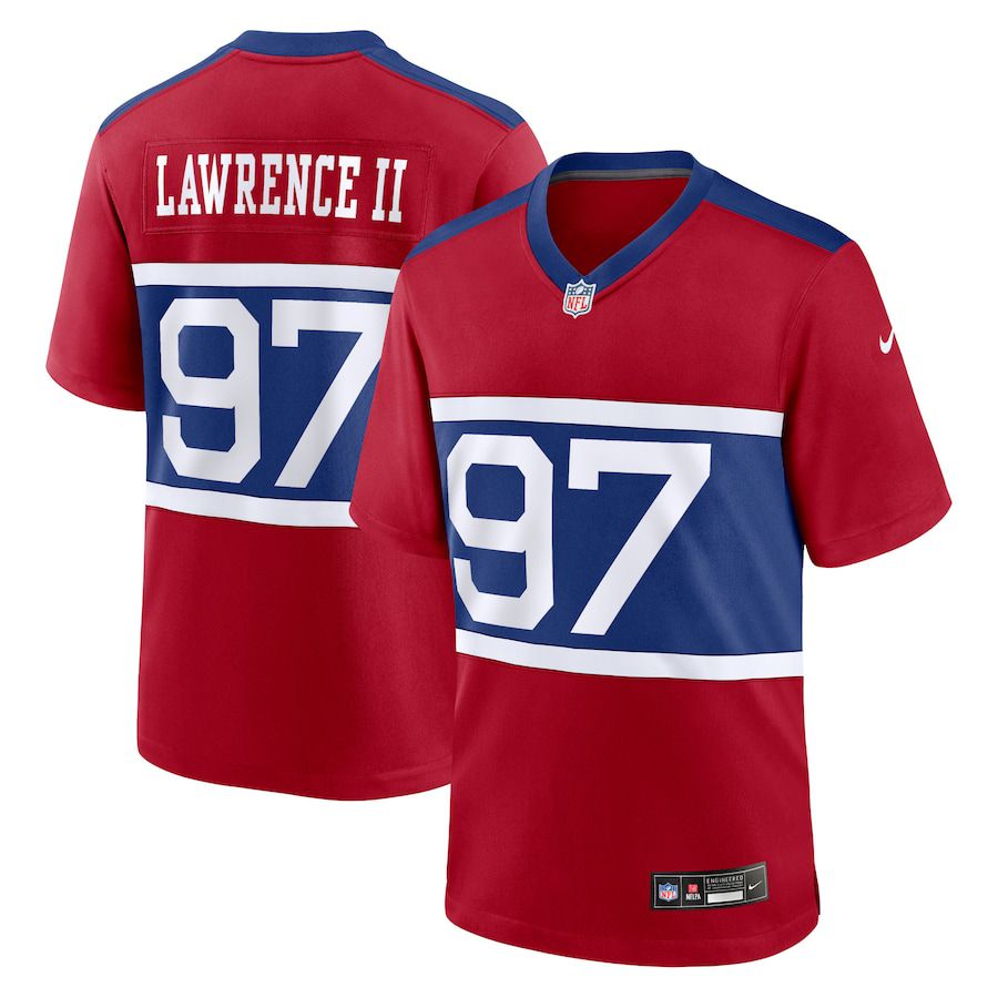 Men New York Giants #97 Dexter Lawrence II Nike Century Red Alternate Player Game NFL Jersey->new york giants->NFL Jersey